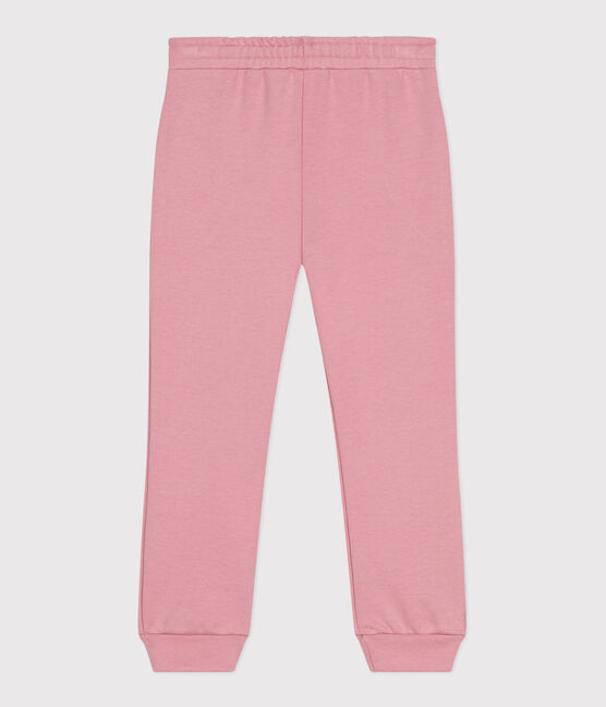Children's jogging bottoms in plain cotton CHARME pink