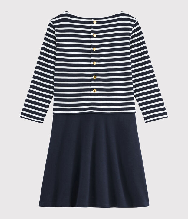 Women's Breton striped dress blue/white