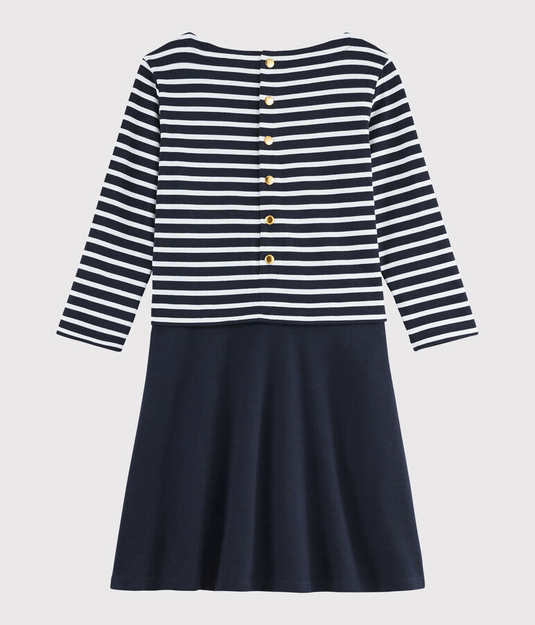 Women's Breton striped dress blue/white