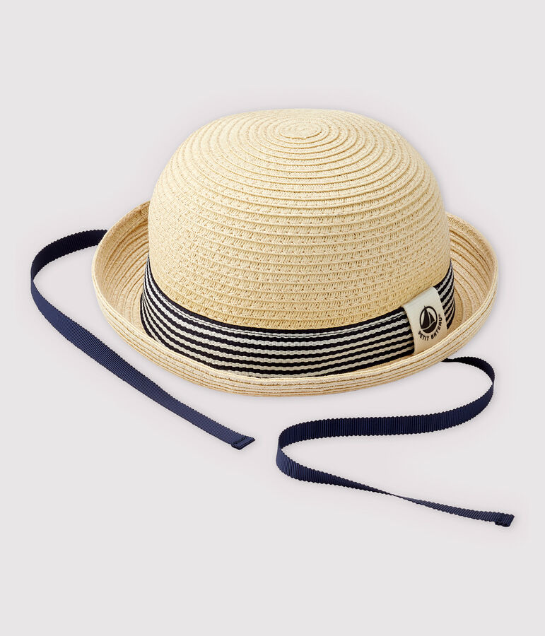 Baby Boys' Round Straw Hat NATUREL pink