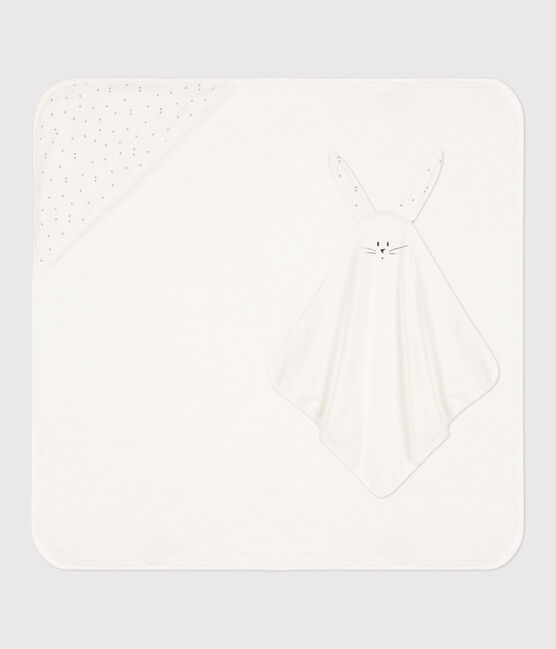 Cotton Bath Wrap and Comforter MARSHMALLOW white/GRIS grey