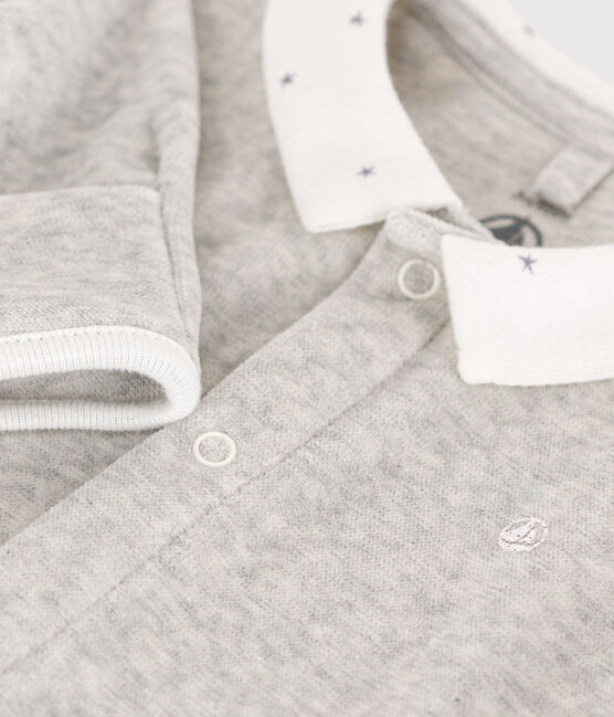 Babies' Velour Pyjamas BELUGA CHINE grey