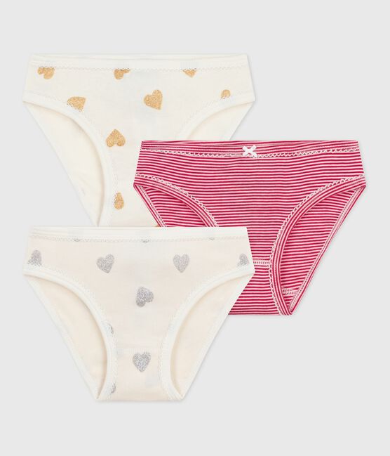 Pack of children's heart-print cotton pants variante 1