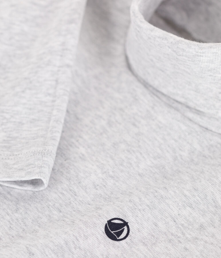 Children's Unisex Cotton Polo Neck POUSSIERE CHINE grey