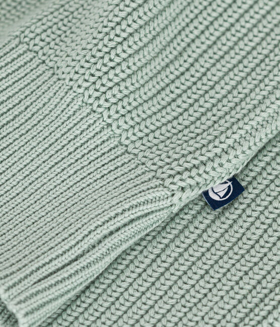 Women's Fisherman's Rib Cotton Pullover HERBIER green