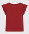 Girls' Short-Sleeved Cotton T-Shirt OMBRIE brown