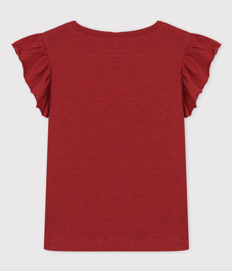 Girls' Short-Sleeved Cotton T-Shirt brown