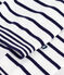 Children's stripy cotton sailor jumper MARSHMALLOW blue/SOIR