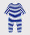 Babies' velour Christmas pyjamas CALVIN blue/MARSHMALLOW