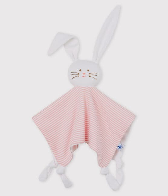 Babies' Cotton Bunny Comforter CHARME pink/MARSHMALLOW white