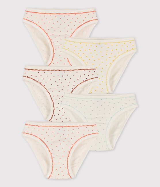 Girls' Mini Hearts Cotton Briefs - 5-Pack variante 1