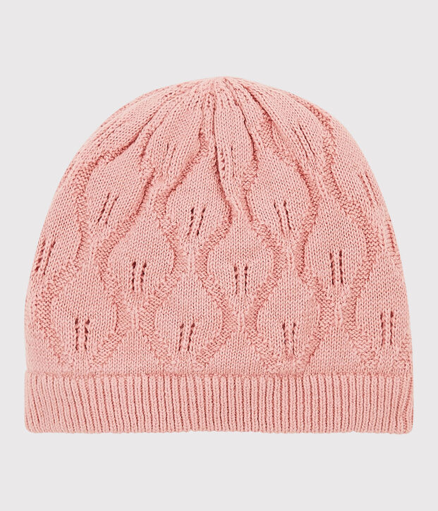 Babies' Wool/Cotton Hat pink