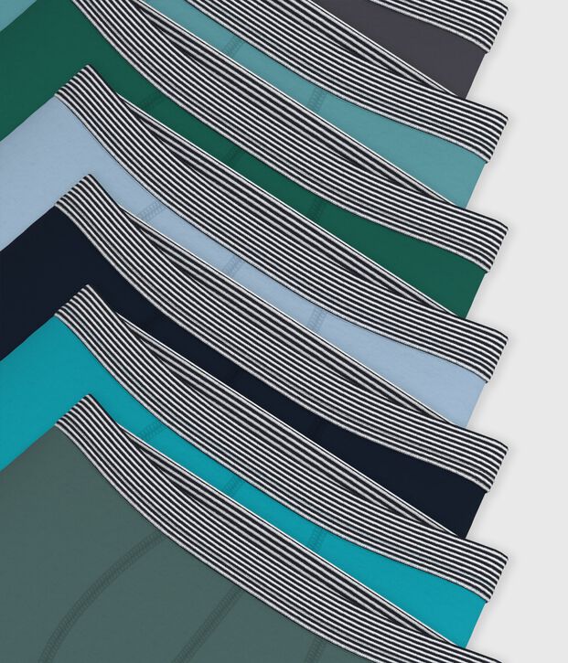 Pack of children's plain cotton boxers multicolor