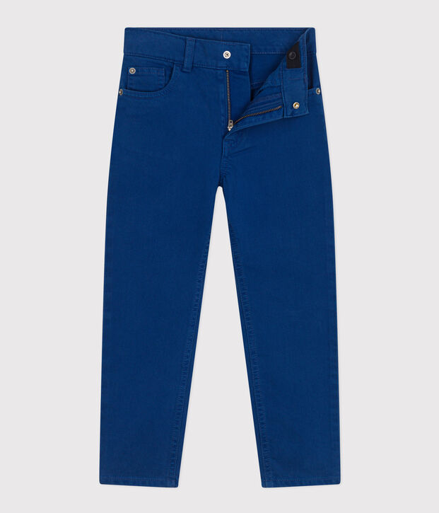 Boys' Straight-Fit Coloured Denim Trousers blue