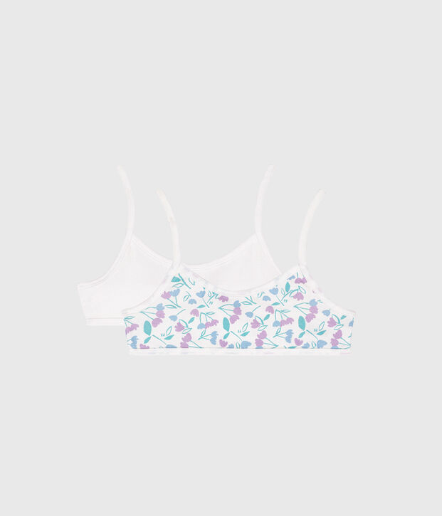 Lot de 2 brassi&egrave;res en coton multicolor