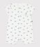 Babies' short animal print cotton jumpsuit MARSHMALLOW white/MULTICO white