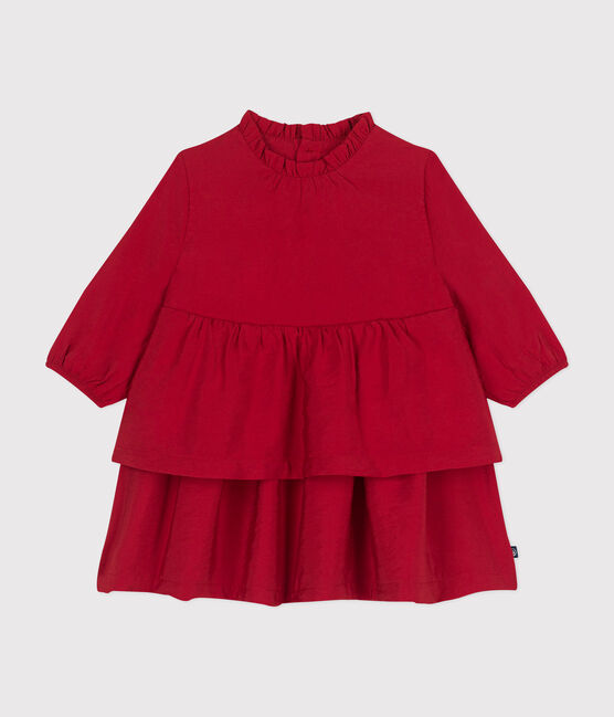 Babies' long-sleeved dress AURORA red