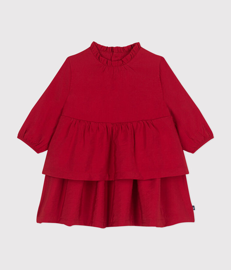 Babies' long-sleeved dress red