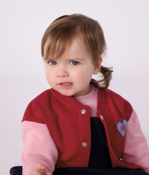 Two-tone cotton baby teddy pink/pink