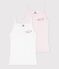 Lot de 2 chemises &agrave; bretelles en coton multicolor
