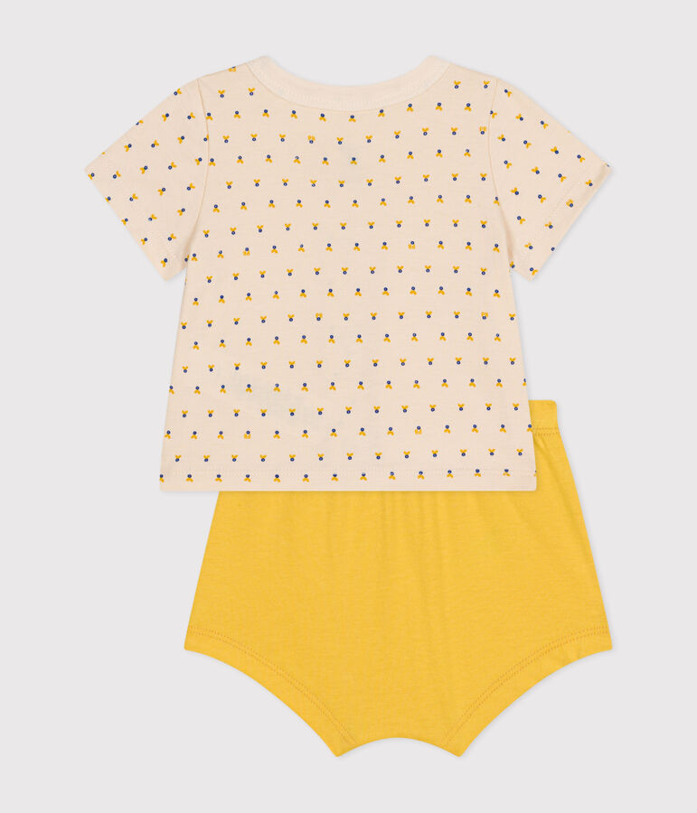 Babies' Lightweight Jersey Outfit - 2-Piece Set Ecru/multicolor