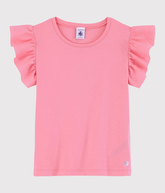 Girls' Short-Sleeved Cotton T-Shirt GRETEL pink