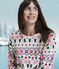 Women's Christmas print cotton pyjamas MILK /MULTICO