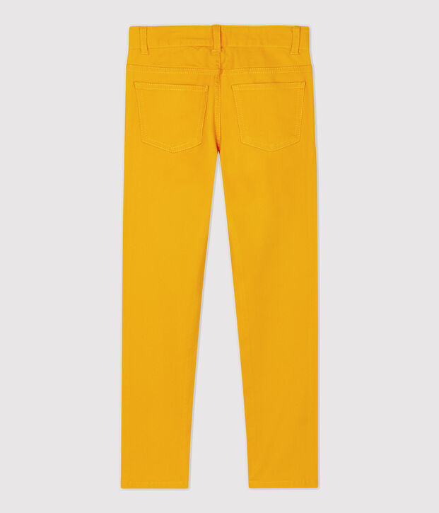Boys' Slim-Fit Serge Trousers yellow
