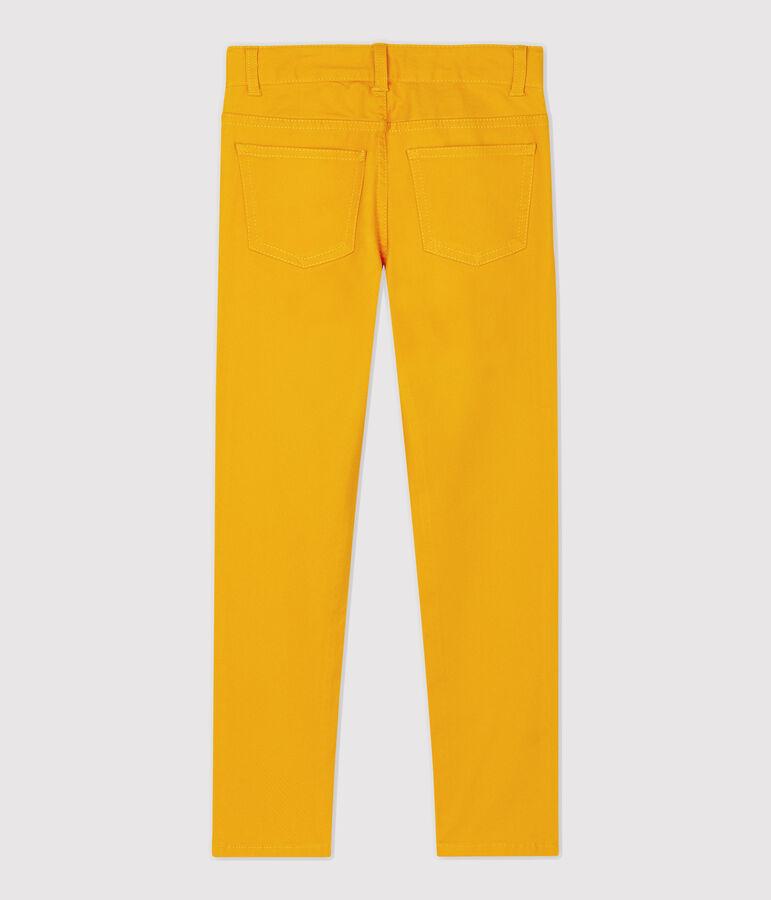 Boys' Slim-Fit Serge Trousers yellow