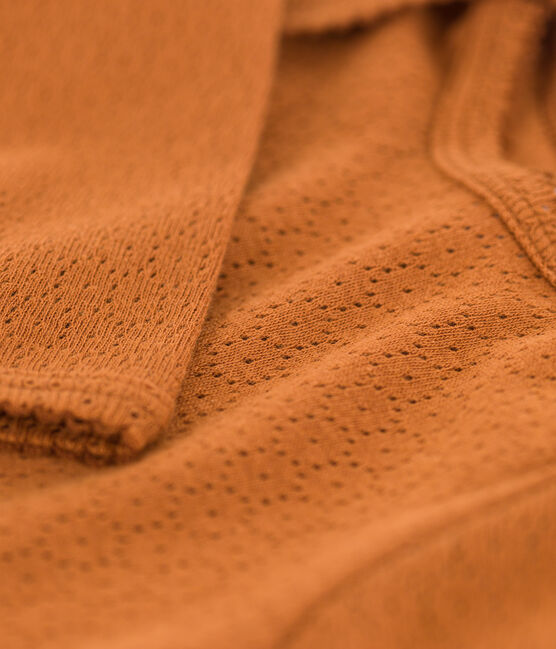 Babies' Long-Sleeved Openwork Bodysuit ECUREUIL brown
