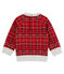 Baby Boys' Checked Knit Sweatshirt TERKUIT red/MULTICO CN white