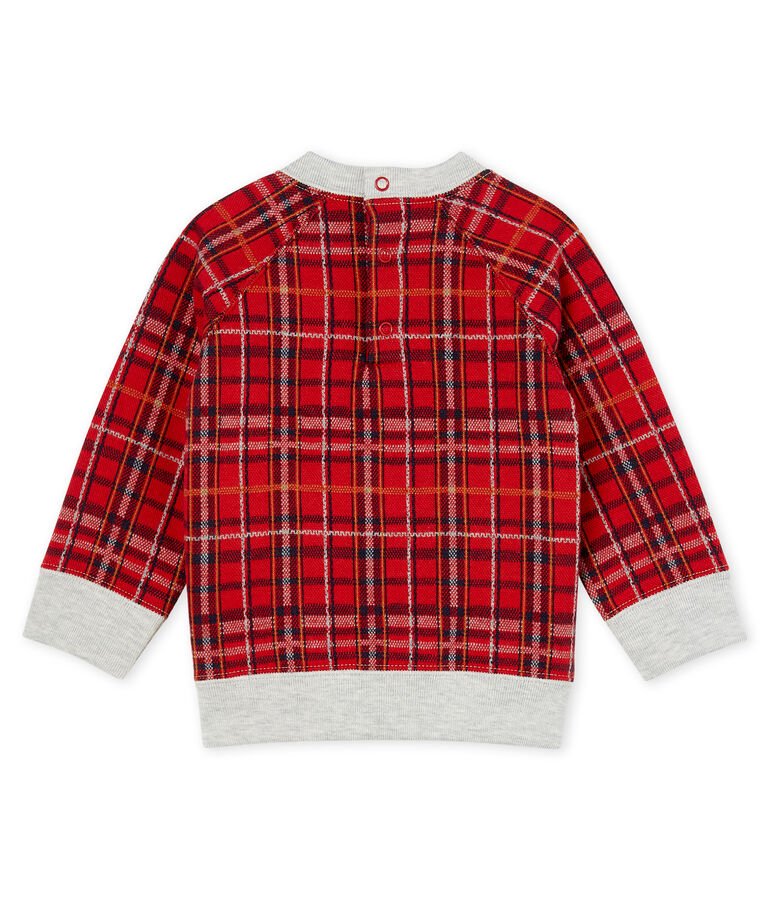 Baby Boys' Checked Knit Sweatshirt red/multicolor