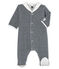 Baby Boys' Velour Sleepsuit SMOKING blue/MARSHMALLOW white