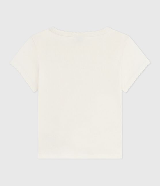 Children's short-sleeved printed T-shirt MILK Ecru