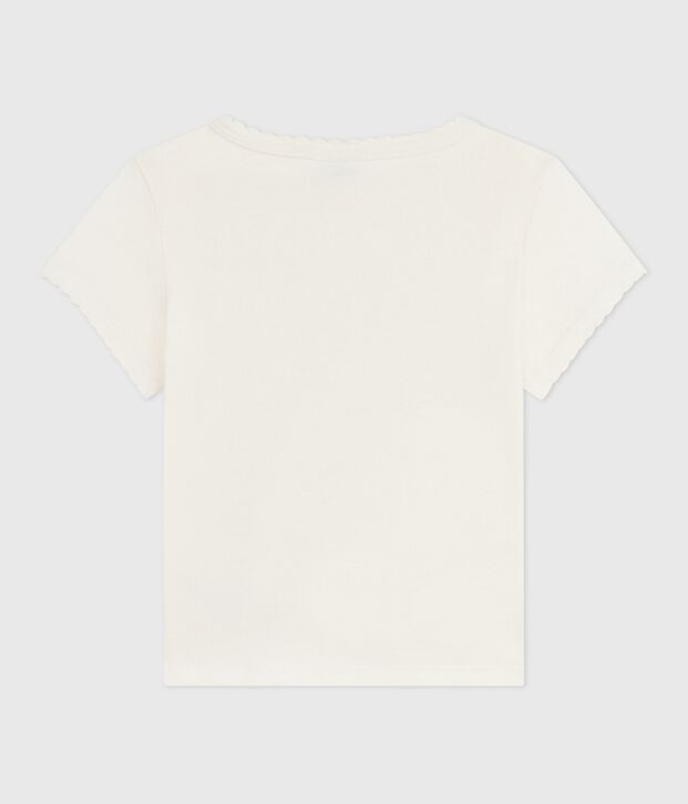 Children's short-sleeved printed T-shirt Ecru
