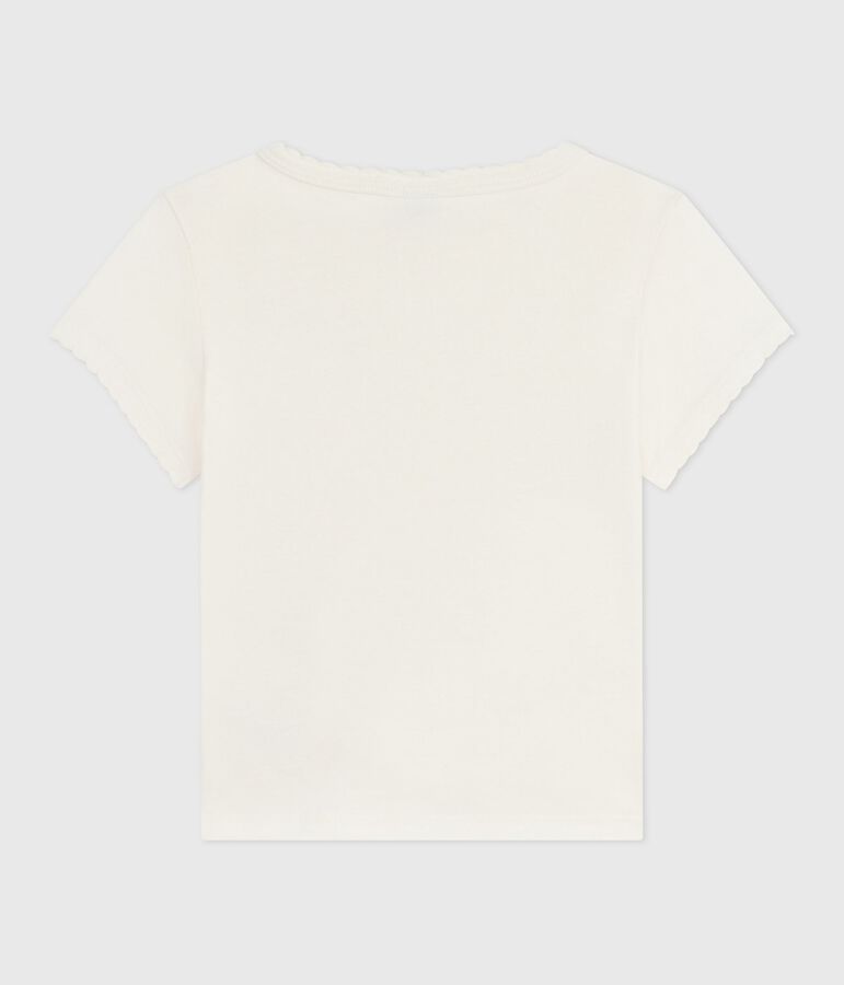 Children's short-sleeved printed T-shirt Ecru