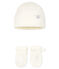 Newborn Babies' Bonnet and Mittens Set in Tube Knit variante 1