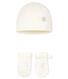 Newborn Babies' Bonnet and Mittens Set in Tube Knit