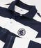 Boys' Long-Sleeved Polo Shirt SMOKING blue/MARSHMALLOW white