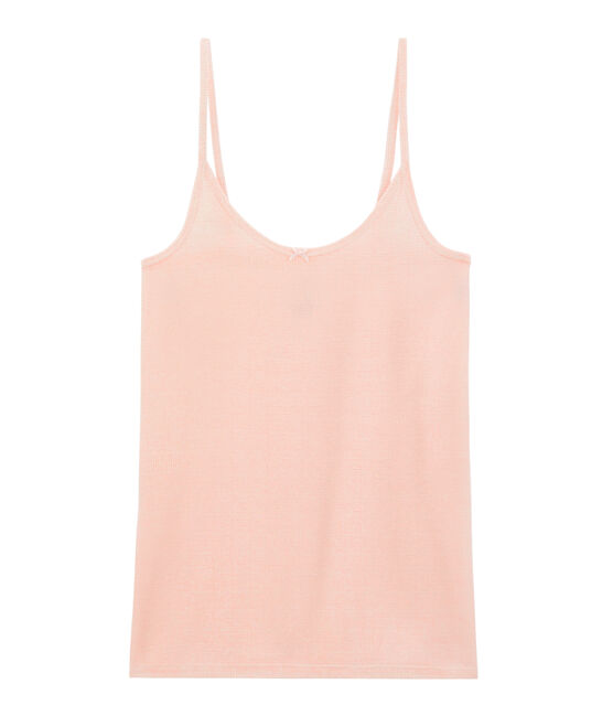 Women's strappy vest MARSHMALLOW white/ROSAKO pink