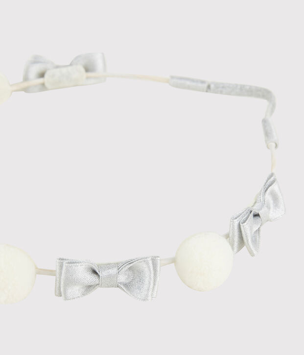Girls' Hairband white/grey