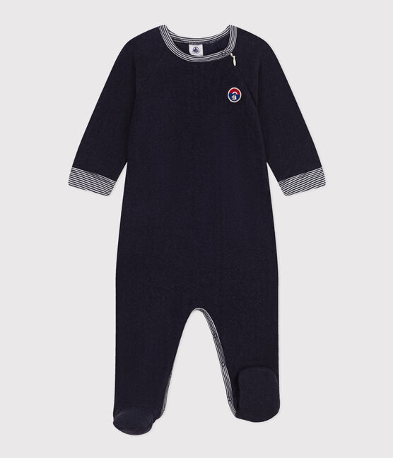 Babies' terry towelling pyjamas  SMOKING blue