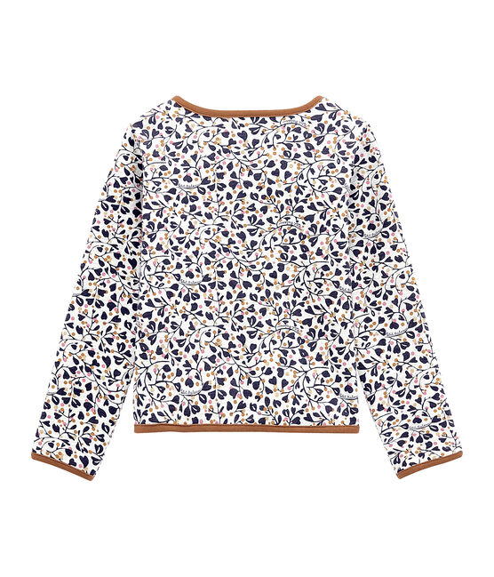 Girl's cardigan BELUGA grey/MULTICO white