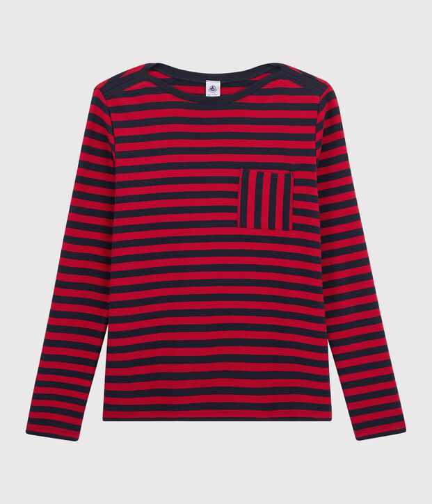 Women's stripy T-shirt blue/red