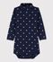 Unisex Babies' Long-Sleeved Roll-Neck Bodysuit SMOKING blue/MARSHMALLOW white