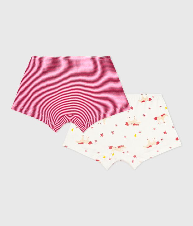 Pack of horse-print cotton shorties for children multicolor