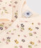 Babies' floral print brushed fleece pyjamas AVALANCHE white/MULTICO