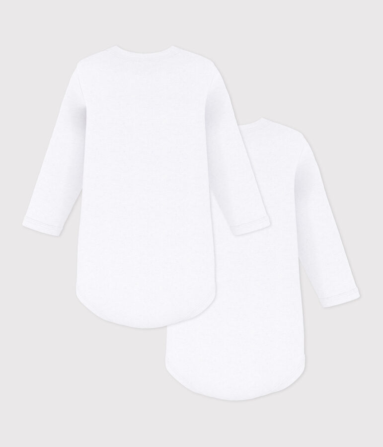 Babies' White Long-Sleeved Bodysuits - 2-Pack multicolor