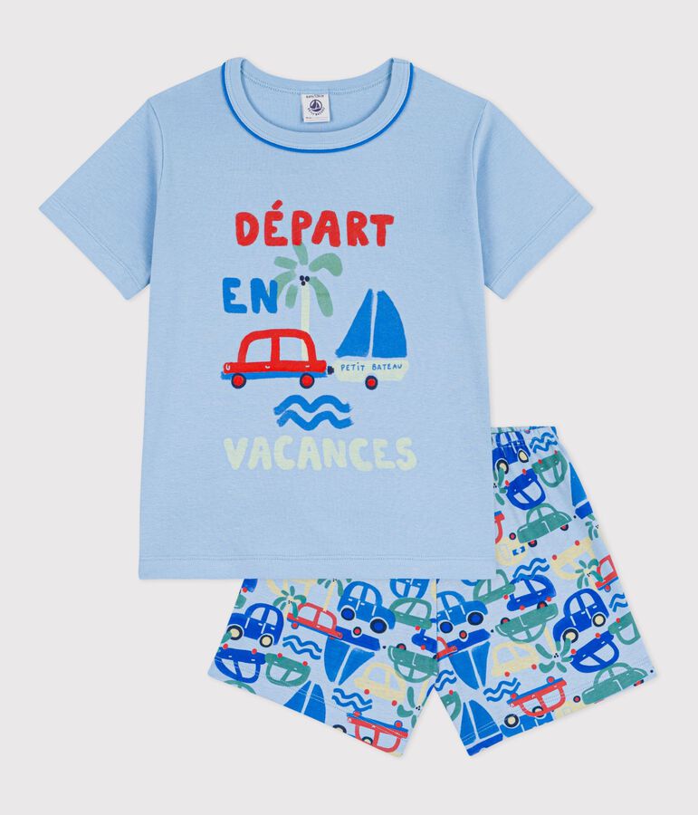Children's short car print cotton pyjamas FLO /MULTICO