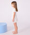 Children's short floral-print openwork cotton pyjamas MARSHMALLOW white/MULTICO white
